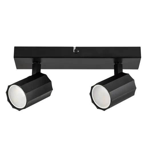 Rábalux Rogelio matt fekete mennyezeti spotlámpa (RAB-73024) GU10 2 izzós IP20