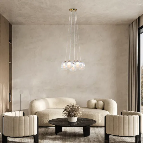 Rábalux Rosehip pezsgő függesztett lámpa (RAB-72304) G9 7 izzós IP20