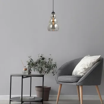 Rábalux Salvatore fekete függesztett lámpa (RAB-72211) E27 1 izzós IP20