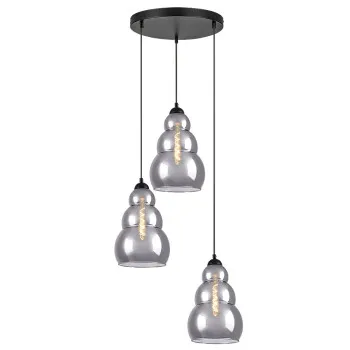 Rábalux Salvatore fekete függesztett lámpa (RAB-72213) E27 3 izzós IP20