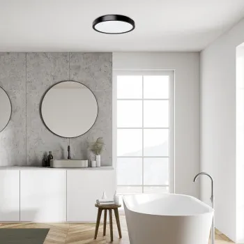 Rábalux Samira fekete fürdőszobai LED mennyezeti lámpa (RAB-71254) LED 1 izzós IP44