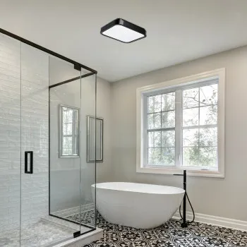 Rábalux Samira fekete fürdőszobai LED mennyezeti lámpa (RAB-71255) LED 1 izzós IP44