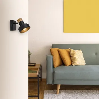 Rábalux Saskia fekete fali spotlámpa (RAB-73055) E14 1 izzós IP20