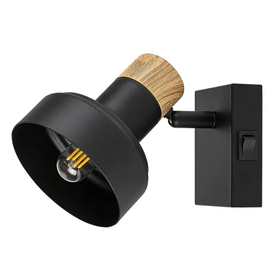 Rábalux Saskia fekete fali spotlámpa (RAB-73055) E14 1 izzós IP20