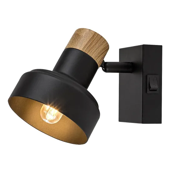 Rábalux Saskia fekete fali spotlámpa (RAB-73055) E14 1 izzós IP20