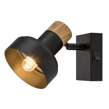 Rábalux Saskia fekete fali spotlámpa (RAB-73055) E14 1 izzós IP20