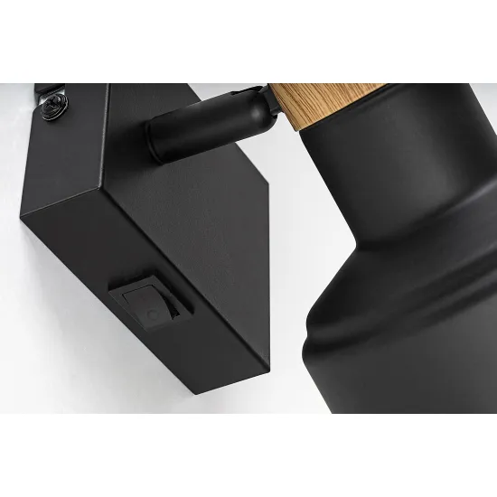 Rábalux Saskia fekete fali spotlámpa (RAB-73055) E14 1 izzós IP20