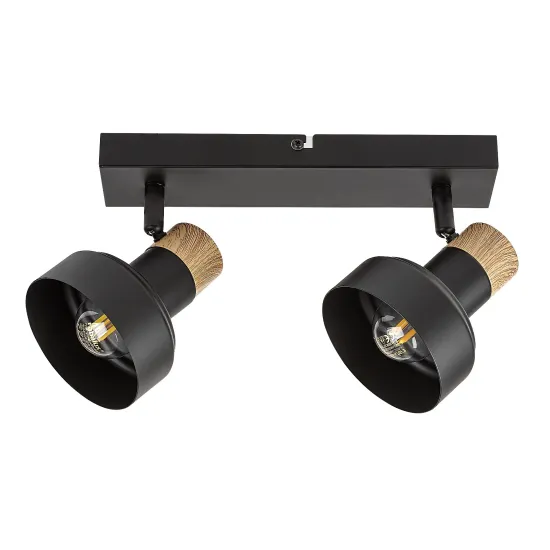 Rábalux Saskia fekete mennyezeti spotlámpa (RAB-73056) E14 2 izzós IP20