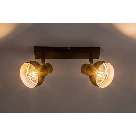 Rábalux Saskia fekete mennyezeti spotlámpa (RAB-73056) E14 2 izzós IP20