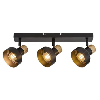 Rábalux Saskia fekete mennyezeti spotlámpa (RAB-73057) E14 3 izzós IP20