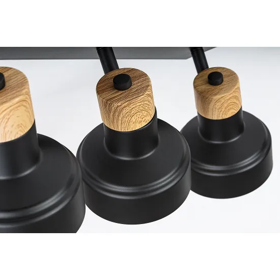 Rábalux Saskia fekete mennyezeti spotlámpa (RAB-73057) E14 3 izzós IP20