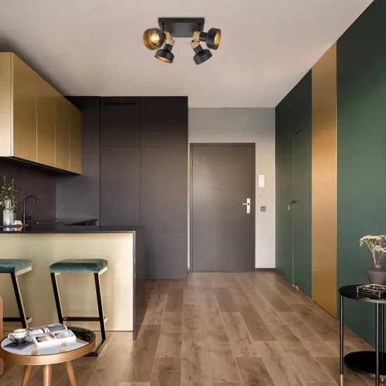 Rábalux Saskia fekete mennyezeti spotlámpa (RAB-73058) E14 4 izzós IP20