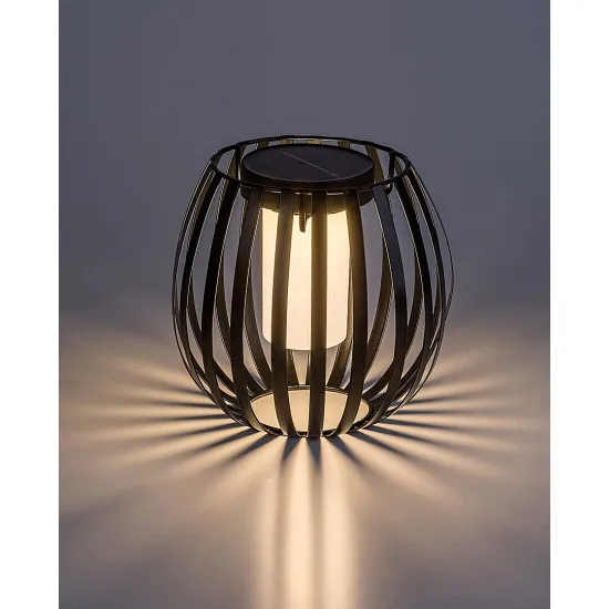 Rábalux Savoca fekete kültéri napelemes LED asztali lámpa (RAB-77167) LED 1 izzós IP44