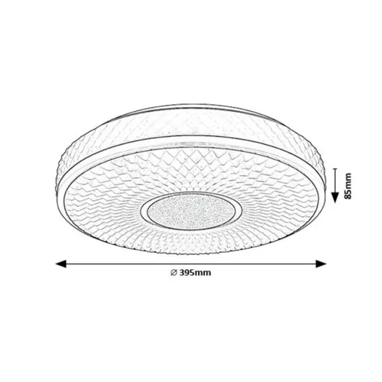 Rábalux Sedona 2 fehér-fekete LED mennyezeti lámpa (RAB-71137) LED 1 izzós IP20
