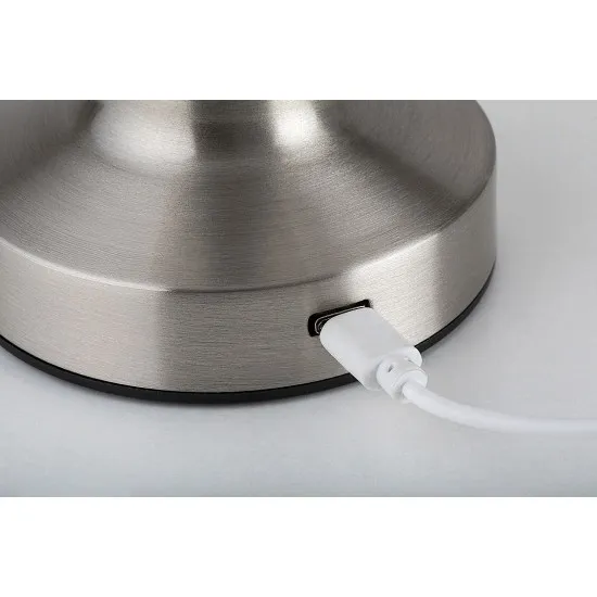 Rábalux Senan ezüst hordozható LED asztali lámpa (RAB-74208) LED 1 izzós IP20