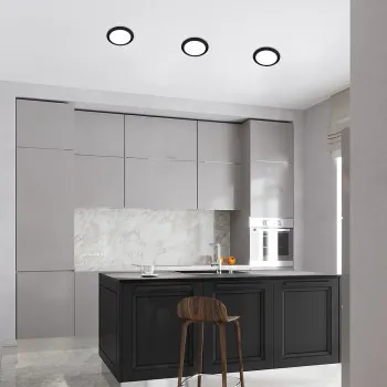 Rábalux Shaun 2 fekete LED beépíthető lámpa (RAB-71224) LED 1 izzós IP20