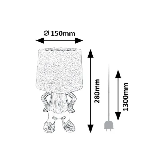 Rábalux Smurfy króm asztali lámpa (RAB-74216) E14 1 izzós IP20