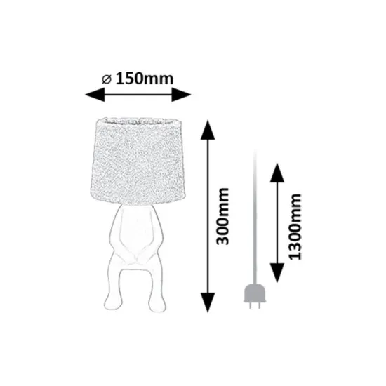 Rábalux Smurfy krém asztali lámpa (RAB-74218) E14 1 izzós IP20