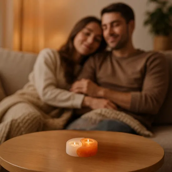 Rábalux Soluna narancs-fehér mécsestartó (RAB-76035)