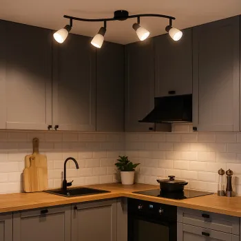 Rábalux Soma fekete mennyezeti spotlámpa (RAB-73094) E14 4 izzós IP20