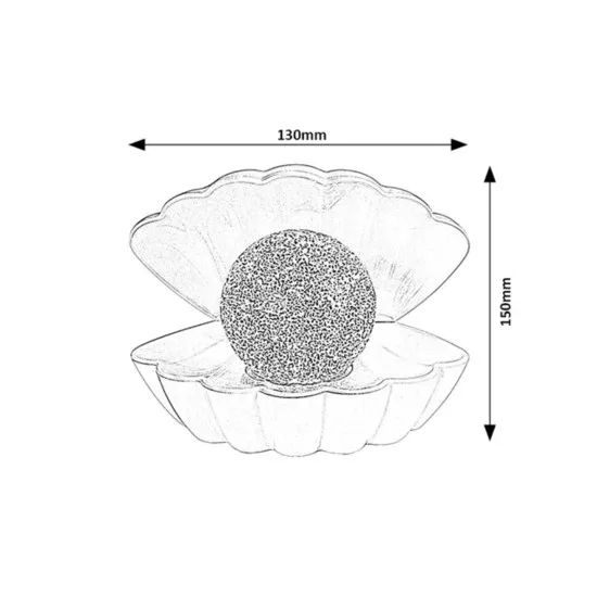 Rábalux Sparkly fehér hordozható LED asztali lámpa (RAB-76030) LED 1 izzós IP20