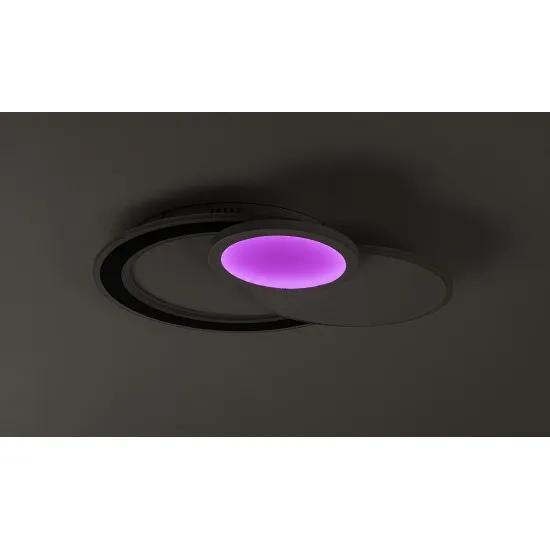 Rábalux Stavros fekete-fehér LED mennyezeti lámpa (RAB-71402) LED 1 izzós IP20