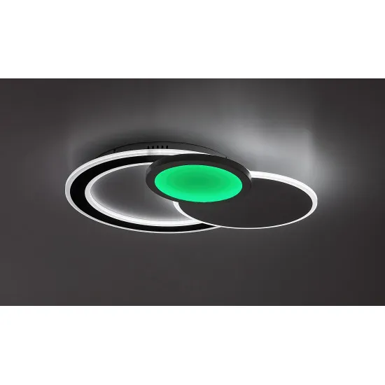 Rábalux Stavros fekete-fehér LED mennyezeti lámpa (RAB-71402) LED 1 izzós IP20