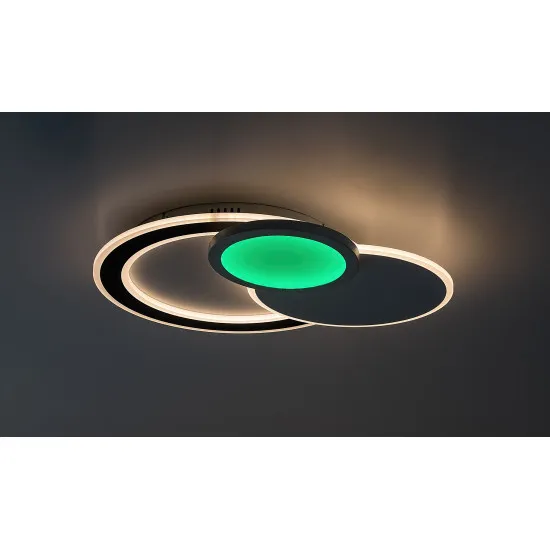 Rábalux Stavros fekete-fehér LED mennyezeti lámpa (RAB-71402) LED 1 izzós IP20