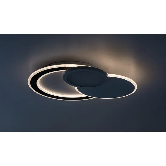 Rábalux Stavros fekete-fehér LED mennyezeti lámpa (RAB-71402) LED 1 izzós IP20