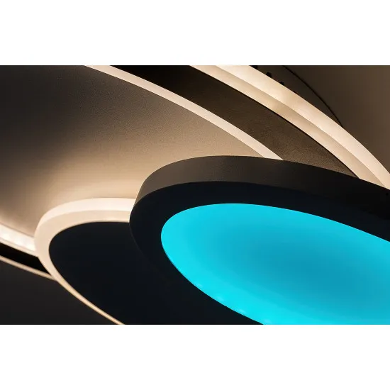 Rábalux Stavros fekete-fehér LED mennyezeti lámpa (RAB-71402) LED 1 izzós IP20