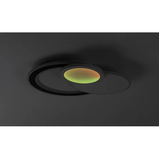 Rábalux Stavros fekete-fehér LED mennyezeti lámpa (RAB-71402) LED 1 izzós IP20