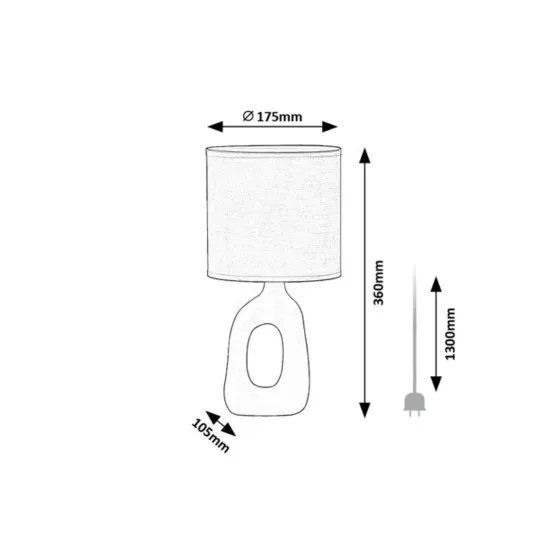 Rábalux Sylira zöld asztali lámpa (RAB-74071) E14 1 izzós IP20
