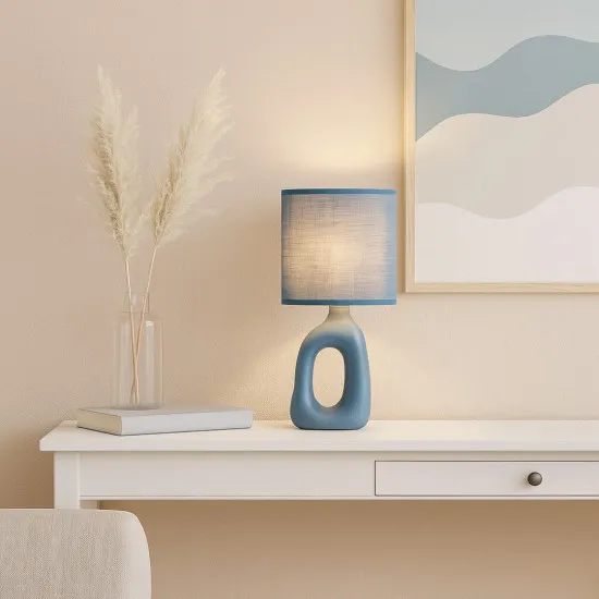 Rábalux Sylira kék asztali lámpa (RAB-74072) E14 1 izzós IP20