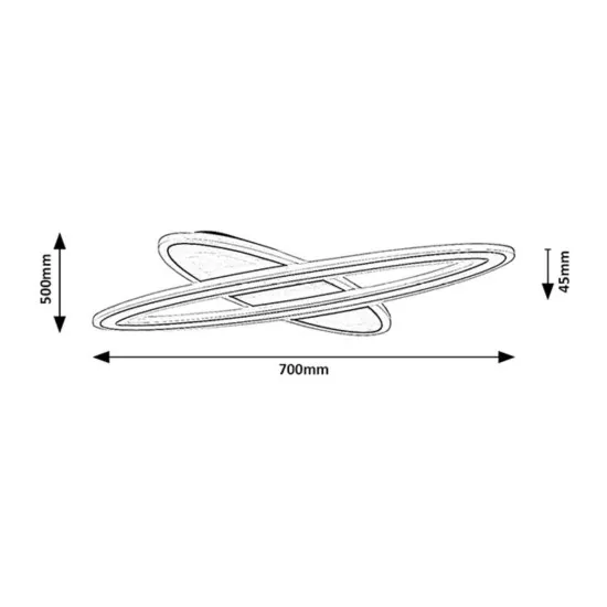 Rábalux Taneli 2 fekete-arany LED mennyezeti lámpa (RAB-71313) LED 1 izzós IP20