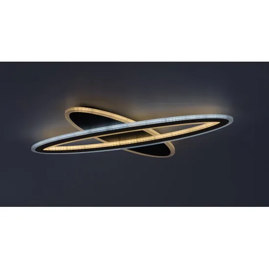 Rábalux Taneli 2 fekete-arany LED mennyezeti lámpa (RAB-71313) LED 1 izzós IP20