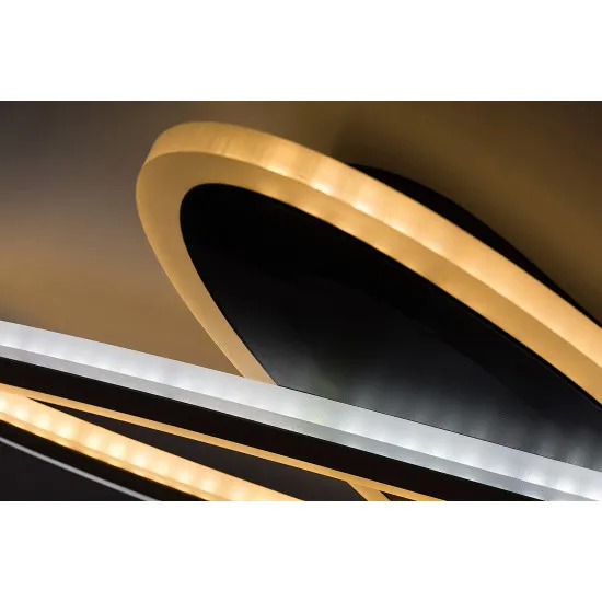 Rábalux Taneli 2 fekete-arany LED mennyezeti lámpa (RAB-71313) LED 1 izzós IP20