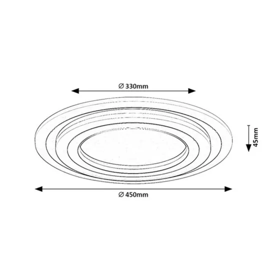 Rábalux Taneli 2 króm LED mennyezeti lámpa (RAB-71315) LED 1 izzós IP20
