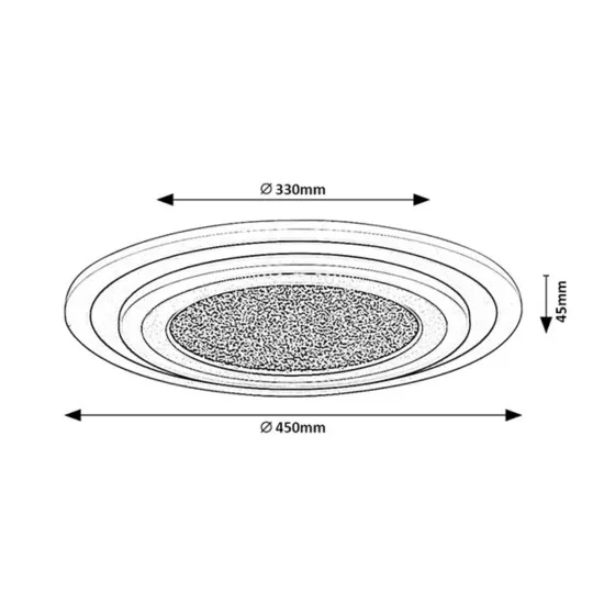 Rábalux Taneli 2 fekete-króm LED mennyezeti lámpa (RAB-71316) LED 1 izzós IP20