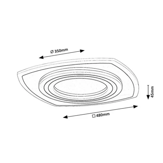 Rábalux Taneli 2 fekete-arany LED mennyezeti lámpa (RAB-71317) LED 1 izzós IP20