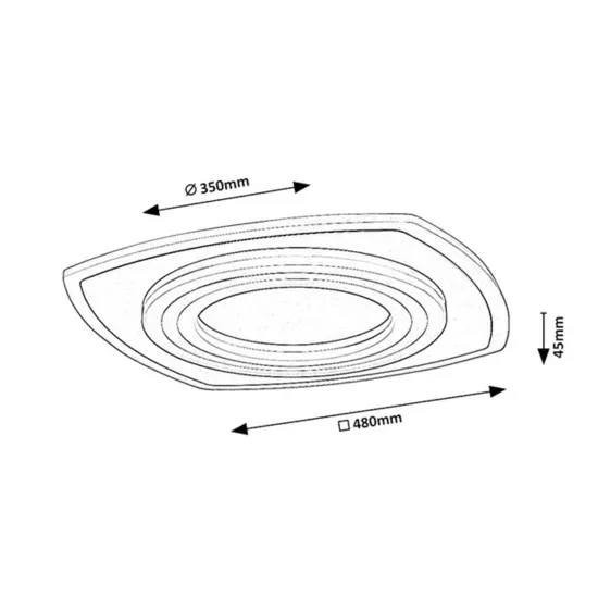 Rábalux Taneli 2 króm LED mennyezeti lámpa (RAB-71318) LED 1 izzós IP20