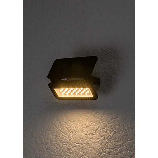 Rábalux Tarcal fekete mozgásérzékelős LED kültéri fali lámpa (RAB-77160) LED 1 izzós IP65