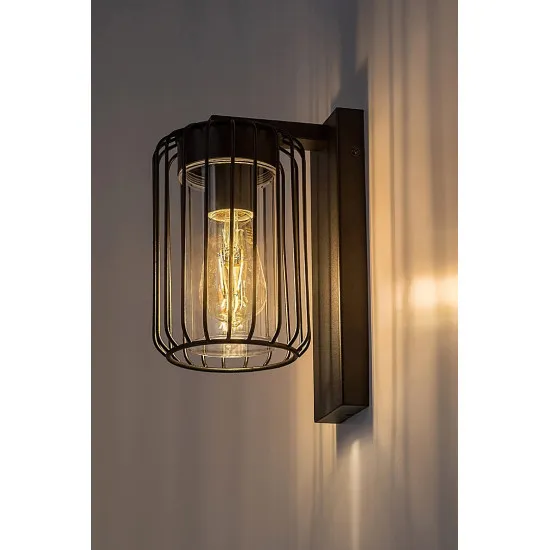 Rábalux Tarpa fekete kültéri fali lámpa (RAB-77106) E27 1 izzós IP44