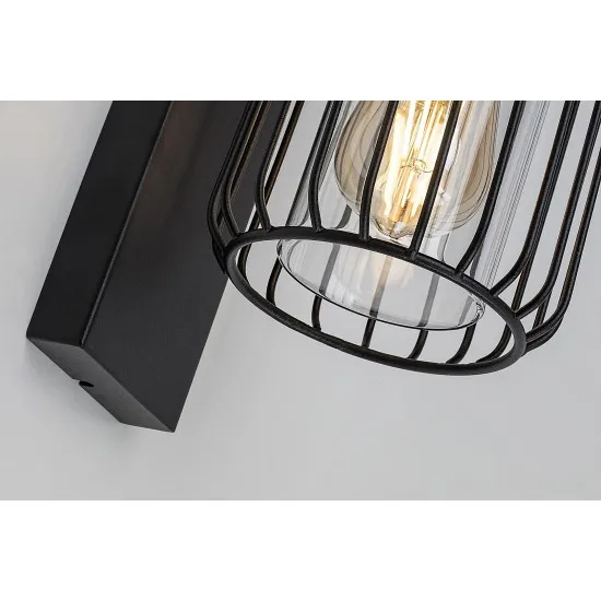 Rábalux Tarpa fekete kültéri fali lámpa (RAB-77106) E27 1 izzós IP44