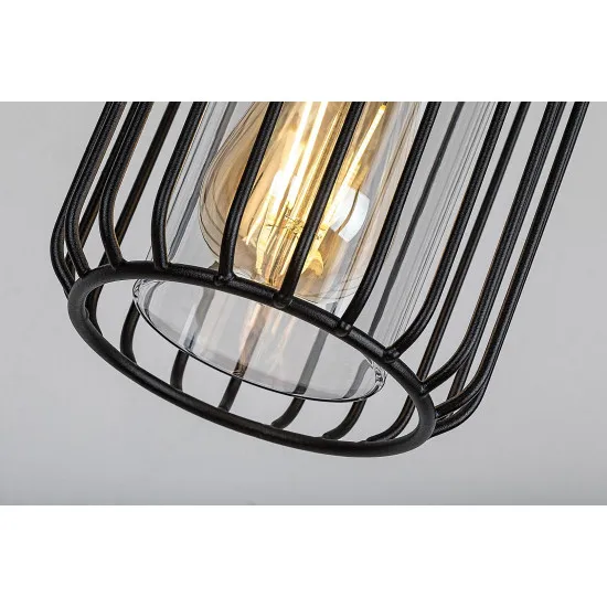 Rábalux Tarpa fekete kültéri függesztett lámpa (RAB-77107) E27 1 izzós IP44