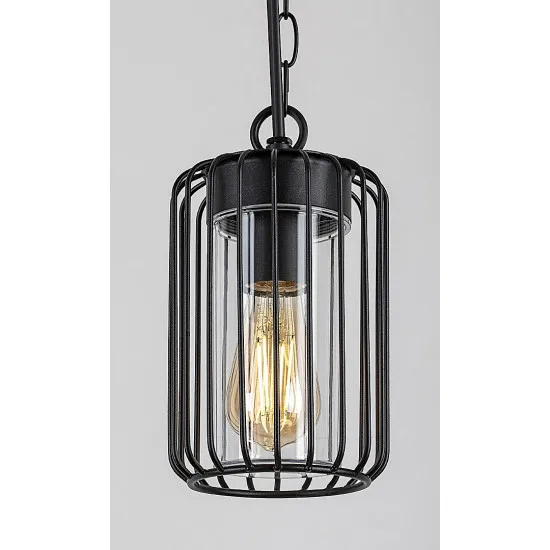 Rábalux Tarpa fekete kültéri függesztett lámpa (RAB-77107) E27 1 izzós IP44