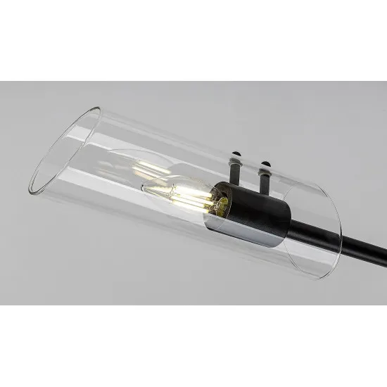 Rábalux Teodoro fekete fürdőszobai mennyezeti lámpa (RAB-75028) E14 2 izzós IP44