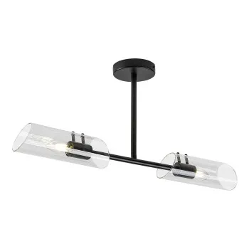 Rábalux Teodoro fekete fürdőszobai mennyezeti lámpa (RAB-75028) E14 2 izzós IP44