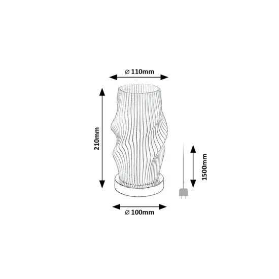 Rábalux Tiana króm asztali lámpa (RAB-74189) E14 1 izzós IP20