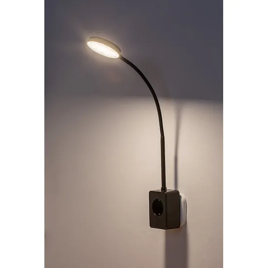 Rábalux Tivro fekete LED konnektorba dugható lámpa (RAB-71284) LED 1 izzós IP20