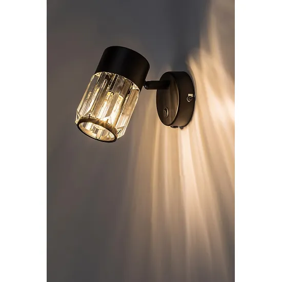 Rábalux Venaro fekete fali spotlámpa (RAB-73059) E14 1 izzós IP20